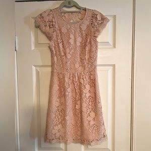 BCBG blush pink open back dress sz 0